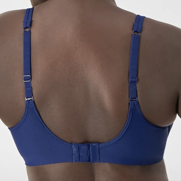 Bali Smoothing Breathable Underwire Bra w/ Convertible Straps in Navy - Size 34B - Picture 3 of 16